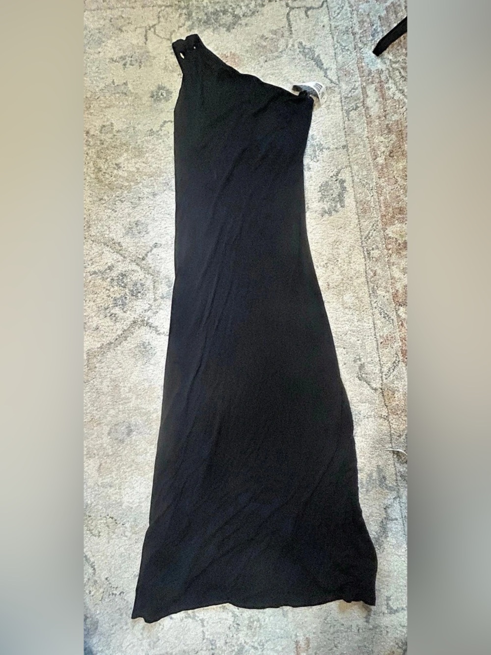 Lauren Ralph Lauren Barbados One-Shoulder Maxi Dress Black Large